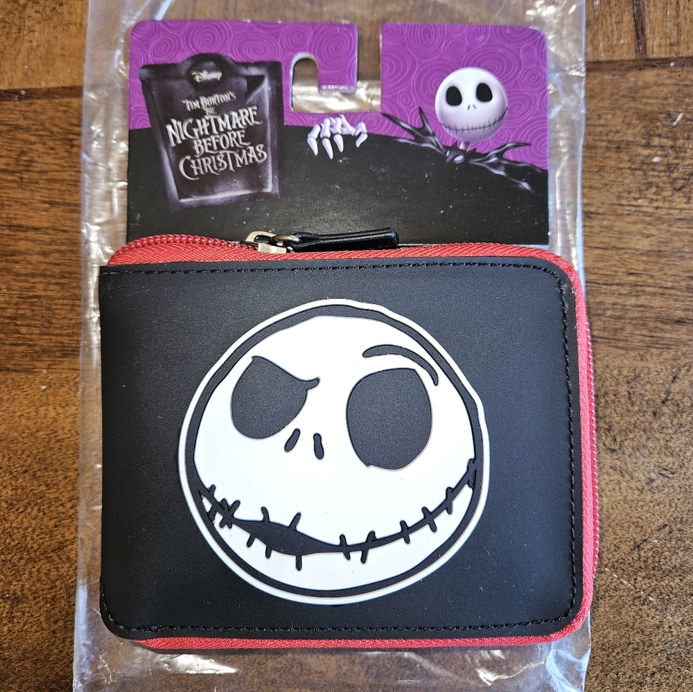 Nightmare Before Christmas Jack Head Zipper Wallet